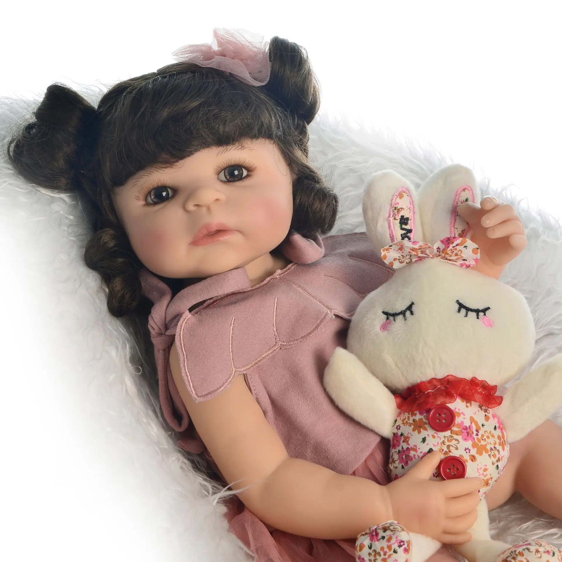 

Boneca Reborn menina bebe силиконовая Детская кукла 55 см reborn куклы для маленьких девочек игрушки для новорожденных настоящая живая кукла