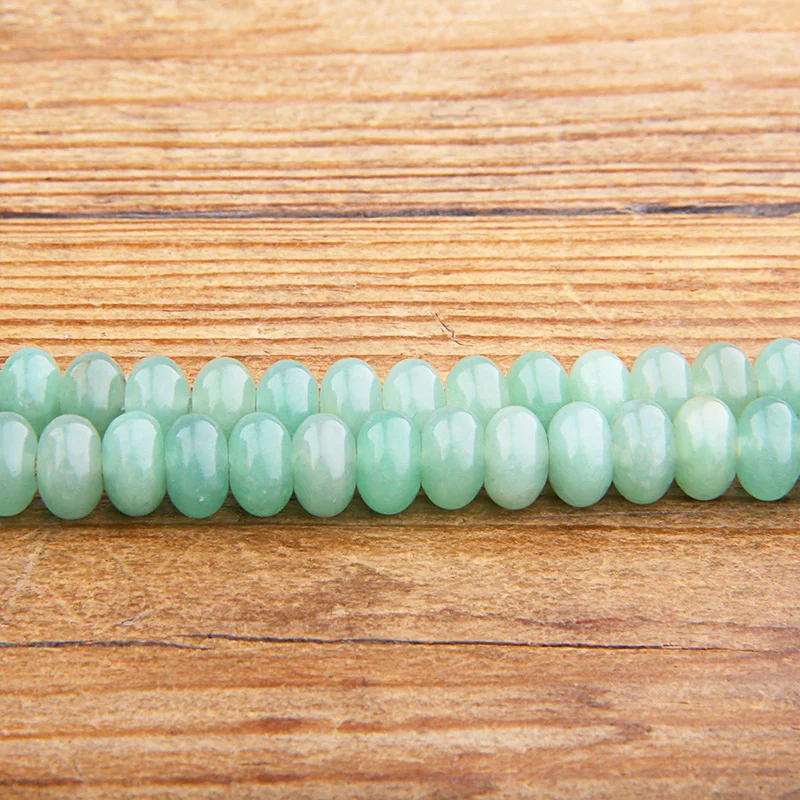 

Natural Green Aventurine Abacus Rondelle stone Beads Loose green wheel Drum gem Stone Beads DIY For Jewelry Necklaces Making