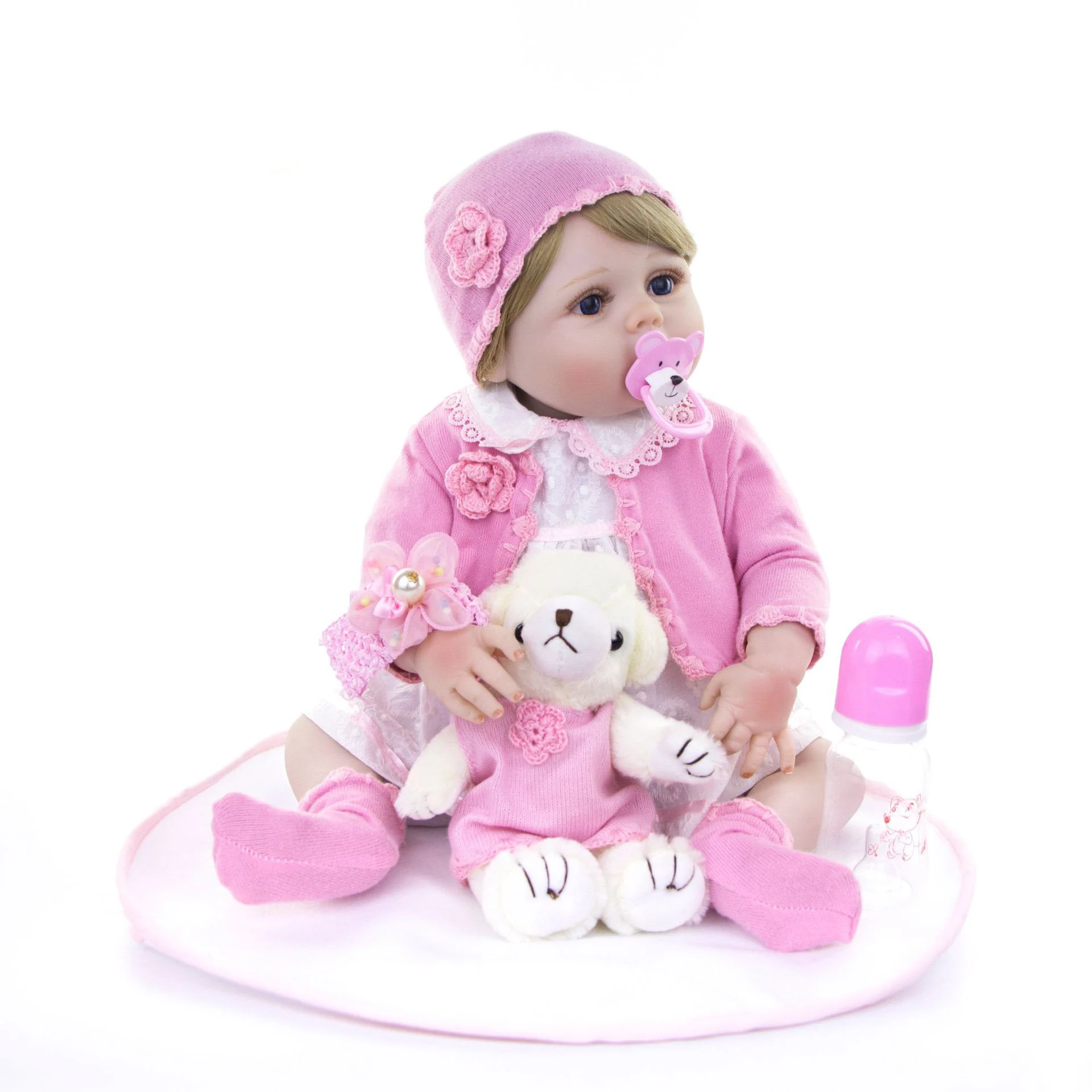 Bebes reborn 23 дюйма 57 см полностью силиконовый Реборн Детская искусственная кожа