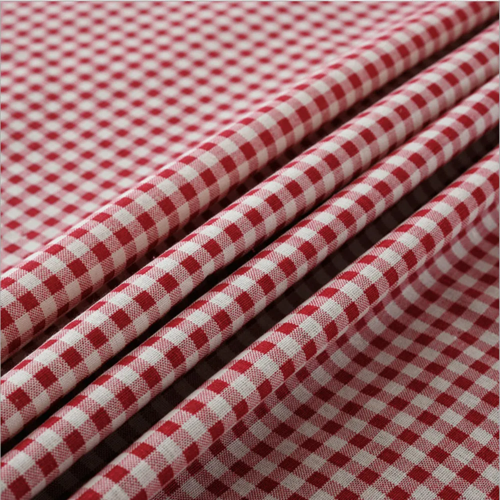 Серия простых клетчатых скатертей из хлопка и льна Декоративная скатерть