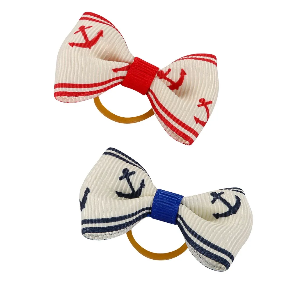 5 шт. смешанные милые эластичные банты для кошек щенков маленьких цветов повязка