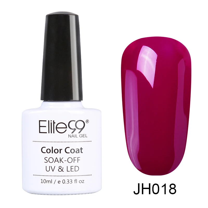 JH018 Elite99, серия винно-красного цвета, 10 мл, Гель-лак для ногтей, цветной лак, Полупостоянный Гель-лак для ногтей, замачиваемый, УФ светодиодный, Гель-лак - Цвет: JH018