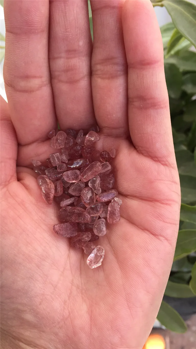 Изумительная энергия драгоценный камень 100% натуральный клубника рыхлый