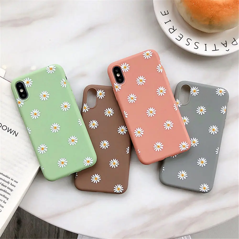 Чехол для телефона Moskado Flowers для iPhone 11 Pro X XR XS Max 7 8 6 6s Plus 5 5S SE Хризантема Цветочный Мягкий ТПУ силиконовый чехол