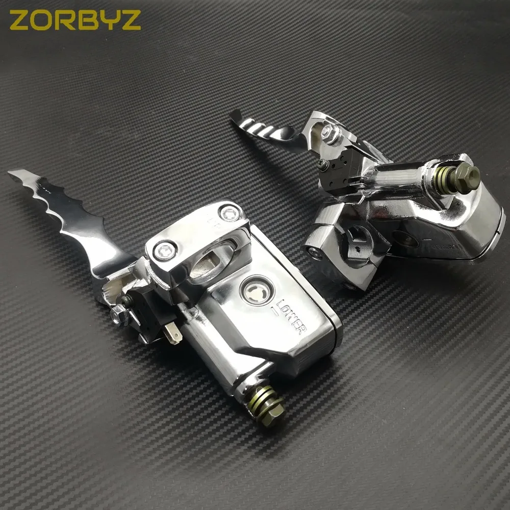 ZORBYZ мотоциклетные 25 мм хромированные резьбовые рычаги управления резервуаром