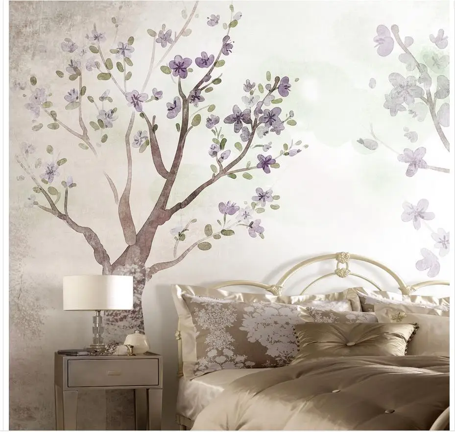 Пользовательские 3D обои ретро Винтаж Американский абстрактный дерево bed head