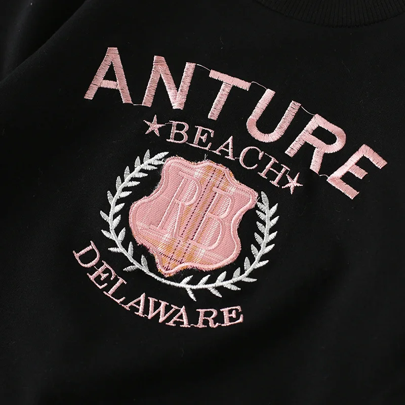 2018 Осень Новый корейский с длинным рукавом Sweatershirts решетки короткая юбка костюм