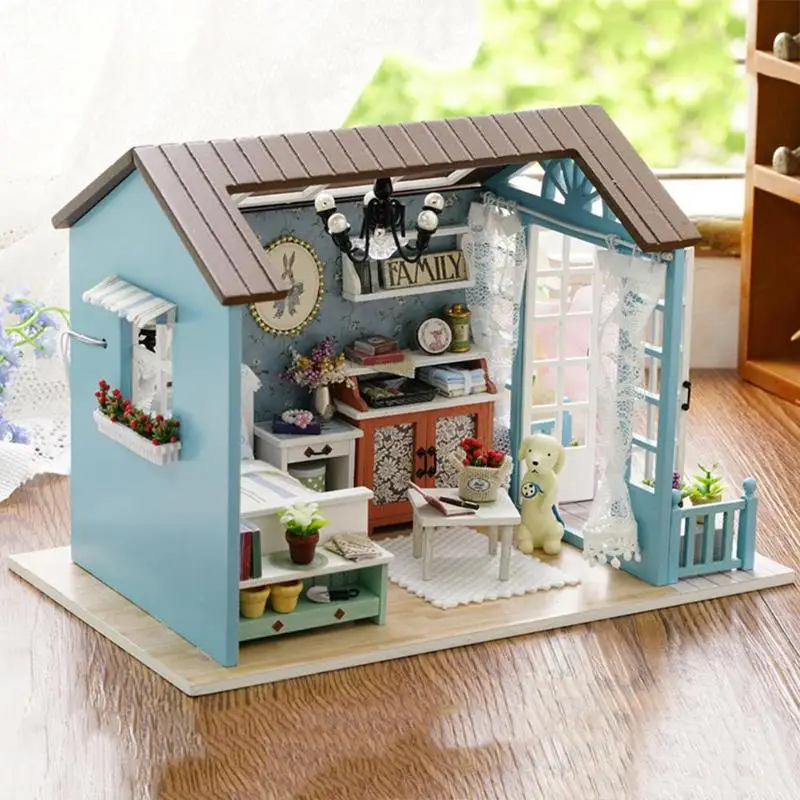 3D Деревянный Кукольный Домик DIY миниатюрная шкатулка кукольный домик мини