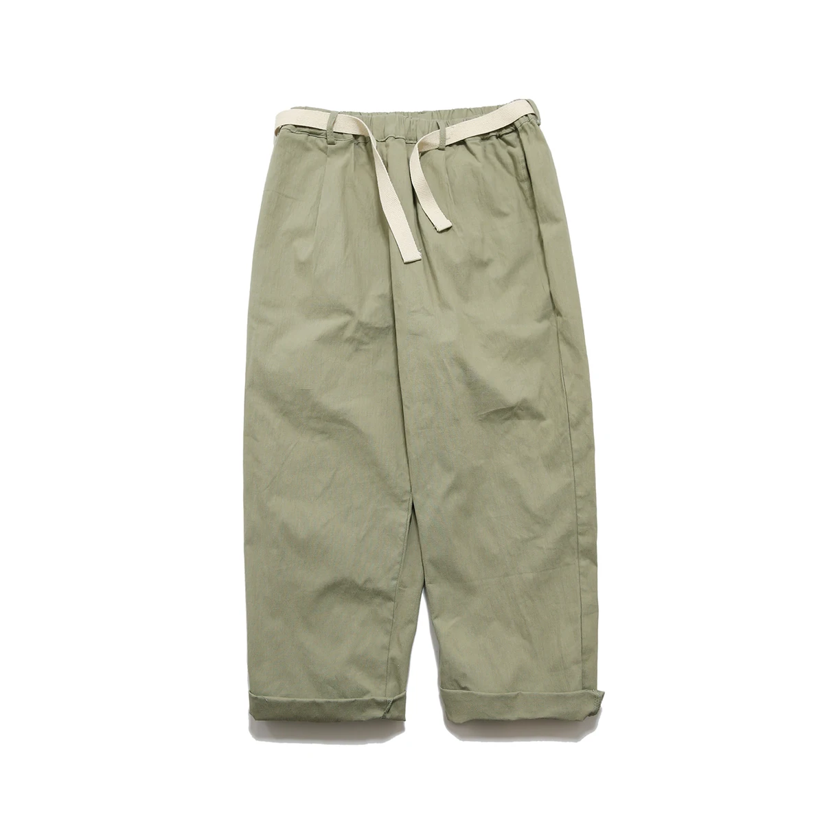 

2018 Korean Summer New Men's Fashion Simple Wide Leg Ankle-Length Pants Elastic Waist Loose Casual Solid Color Trousers M- 2XL