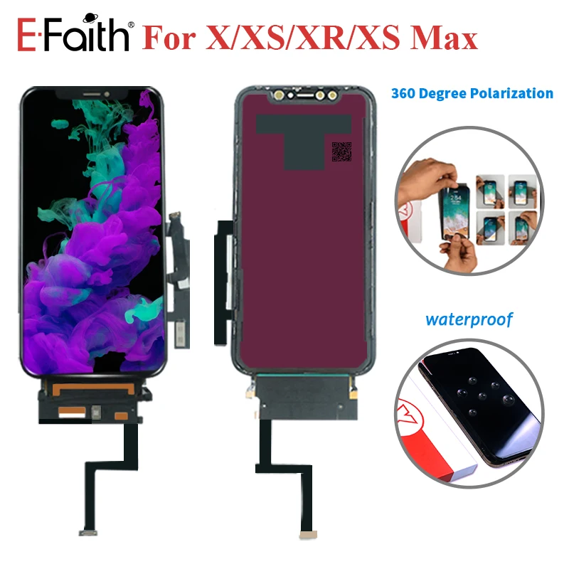 Оптовая продажа DHL доставка EFaith 20 шт./лот OEM для iPhone XR ЖК дисплей с полным обзором