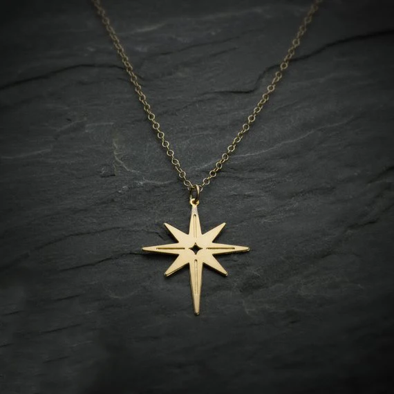 Новый дизайн женские латунные ювелирные изделия северная звезда ожерелье Лидер