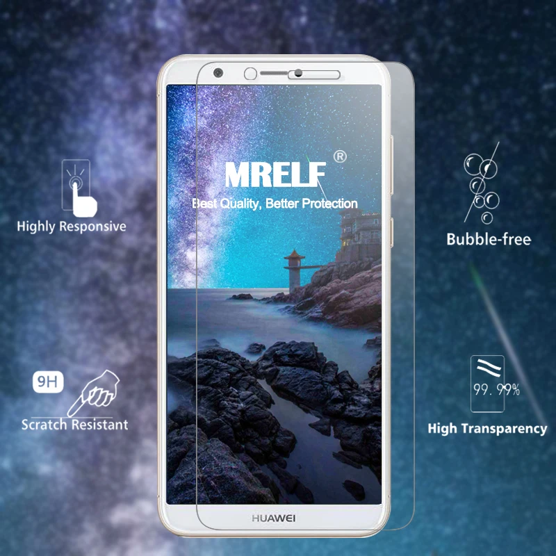 MRELF Tempered Glass for Huawei P Smart Screen Protector on 9H 2.5D Phone Protective | Мобильные телефоны и аксессуары