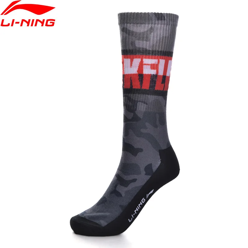 Li-Ning мужские трендовые спортивные носки 24-26 см 98.1% полиэстер 1.9% спандекс удобные с