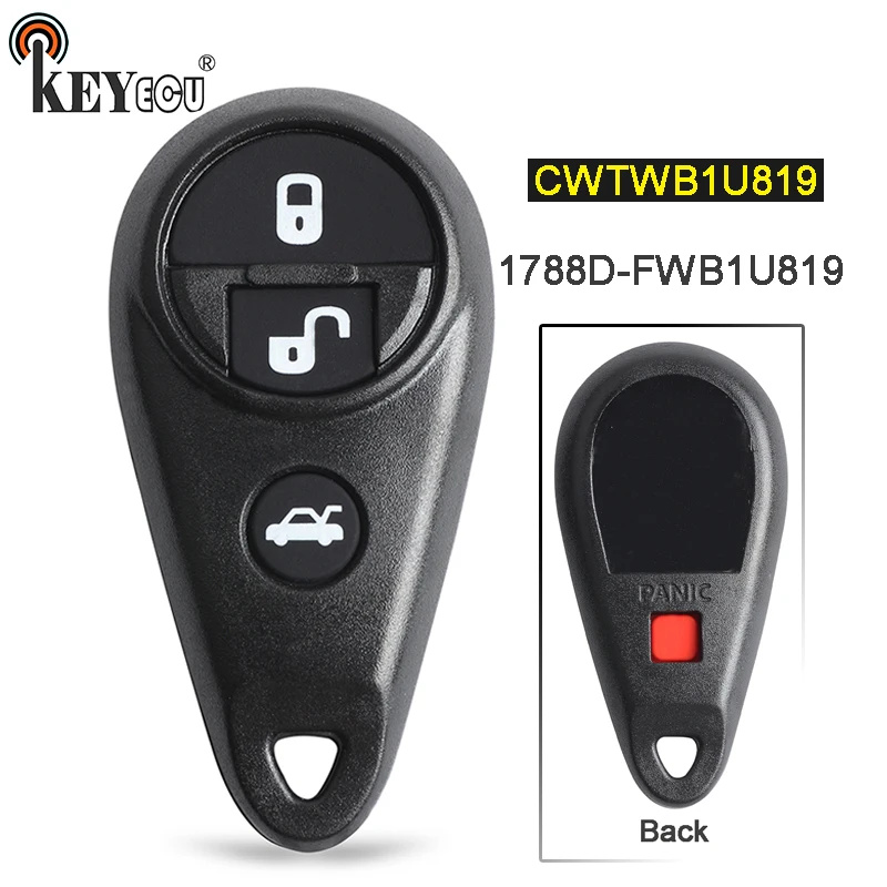 KEYECU FCC: CWTWB1U819 замена 3 + 1 4 кнопки дистанционный смарт ключ брелок для Subaru Impreza Forrester