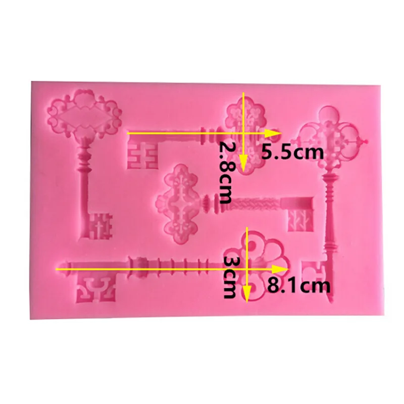 3D винтажная Силиконовая Прессформа для ключей DIY Ювелирная подвеска ручной