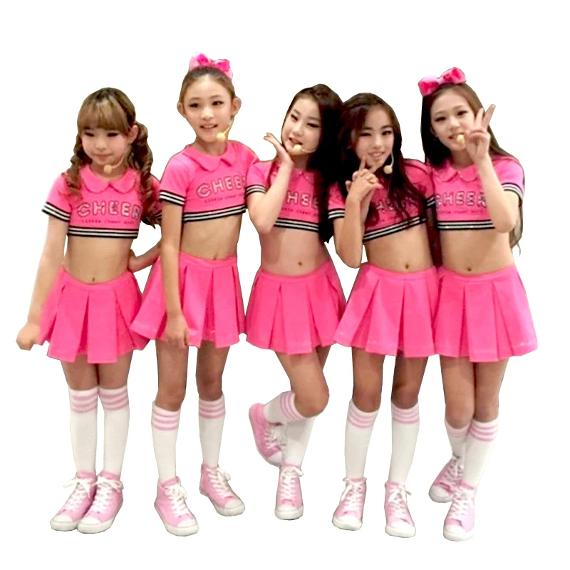 Детский красный костюм черлидера танцевальное платье для девочек Джаз