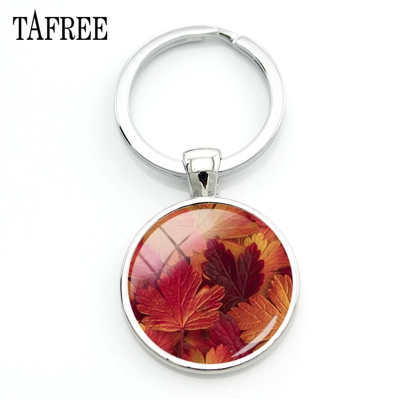 TAFREE Новое поступление красный кленовый лист брелок с пряжкой уникальный стиль