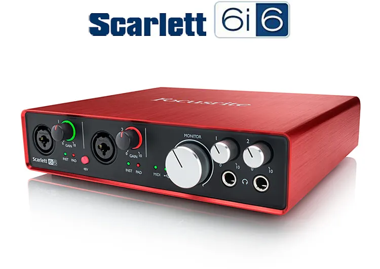 Новый модернизированный Focusrite Scarlett 6i6 второго поколения 6 в выход USB 2 0 аудио