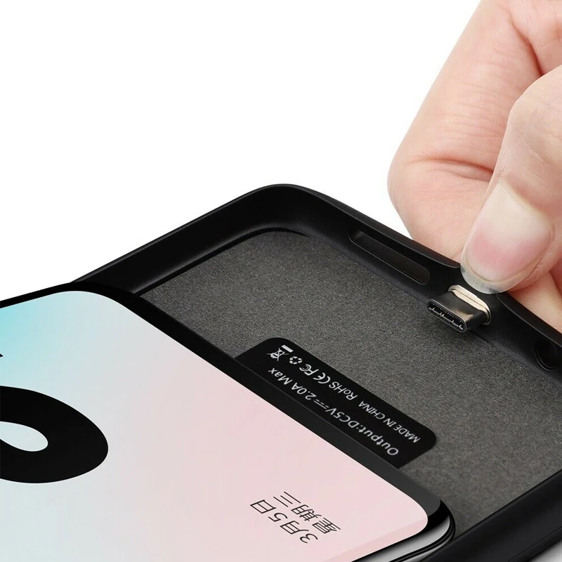 Большой емкости батарея зарядное устройство чехол для samsung Galaxy S10 S10E S10 Plus батарея чехол powerbank чехол Bateria Зарядка крышка