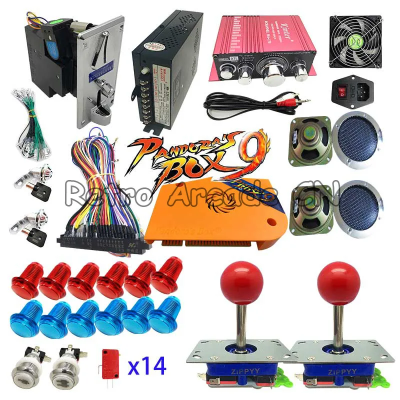 Новейший DIY с коробкой Pandora 9 PCB 1500 В 1 светодиодный материнская плата кнопка zippy