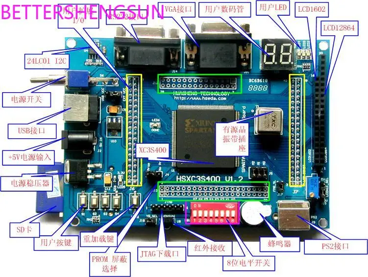 

Плата Xilinx fpga spartan3, плата XC3S400