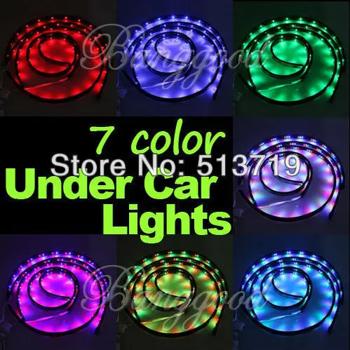 Dongzhen 7 цветов светодиодный автомобильный RGB ленточный светящийся светильник под