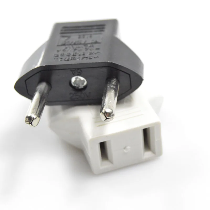 Pushingbest black/White US to EU AC Power Plug Travel Converter Adapter Household Plugs Adaptor |