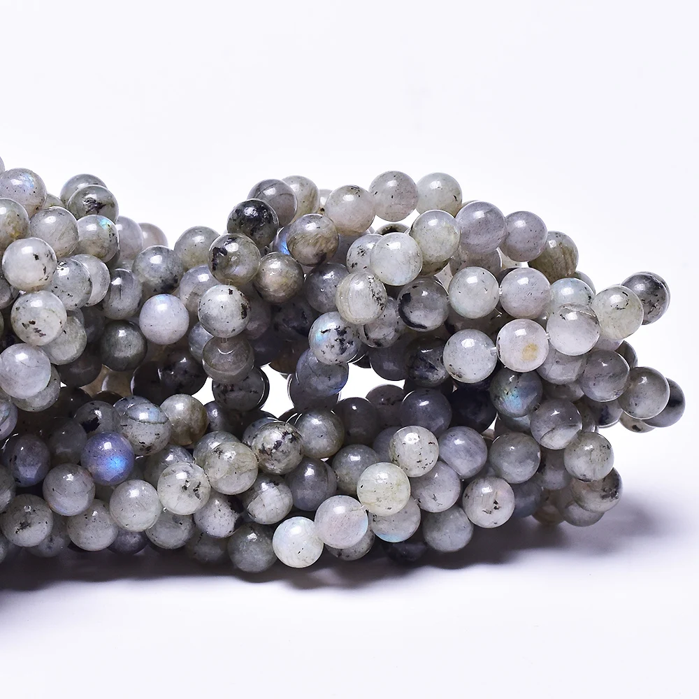Natural Flash Stone Round Spacer Beads 38cm a Strand 6mm 8mm 10mm Pick Size For Jewelry Making DIY Bracelet | Украшения и