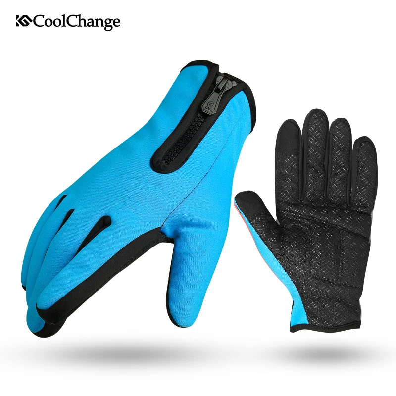 

CoolChange Men Women Winter Windproof Warm Cycling Full Finger Gloves Outdoor Sports MTB Bike Bicycle Skiing Touch Screen Gloves