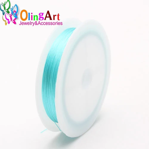Lake blue 038 OlingArt 0,3/0,5/0,7/1,0 мм микс разноцветных вариантов нейлоновой нитью производственная линия/Оборудование для провода/веревка колье, серьги, браслет и ожерелье ювелирных изделий - Цвет: Lake blue 038