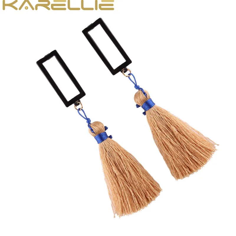 Karellie Новый Boho кисточкой мотаться серьги падения Мода Ювелирные украшения Для