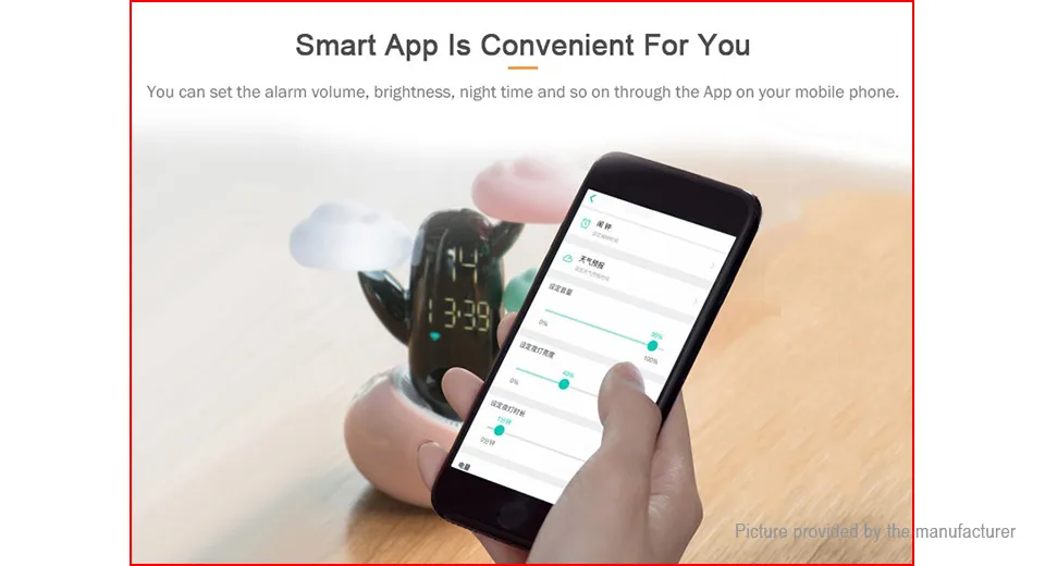 Smartlife пасмурная погода Sty светодиодный Интеллектуальный будильник светодиодный ночник световой будильник для детей термометр для комнаты Bluetooth