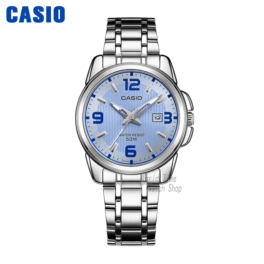 LTP1314D2A-1 Casio часы женские часы лучший бренд класса люкс 50 м Водонепроницаемый Кварцевые часы женские Подарки Светящиеся Часы Спортивные часы Розовая поверхность Классические дугообразные женские часы reloj mujer relogio - Цвет: LTP1314D2A-1