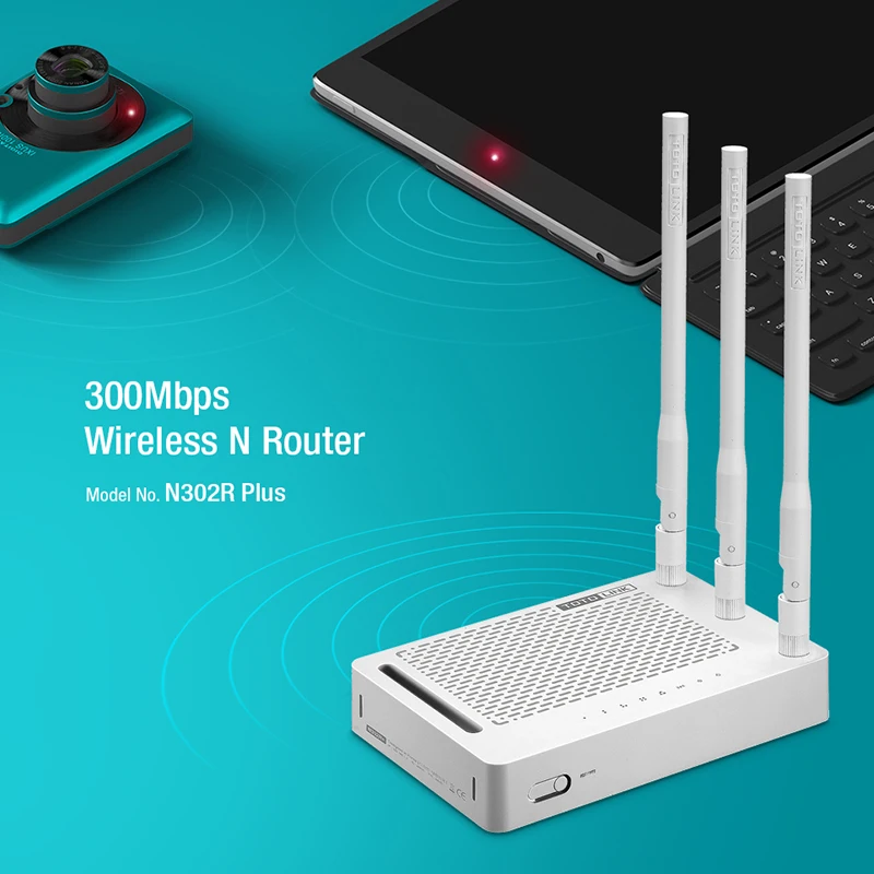 TOTOLINK N302R+ 300 Мбит/с WiFi беспроводной маршрутизатор, Универсальный Wifi повторитель с 3* 5dBi высокой стабильной антенной, Россия прошивка
