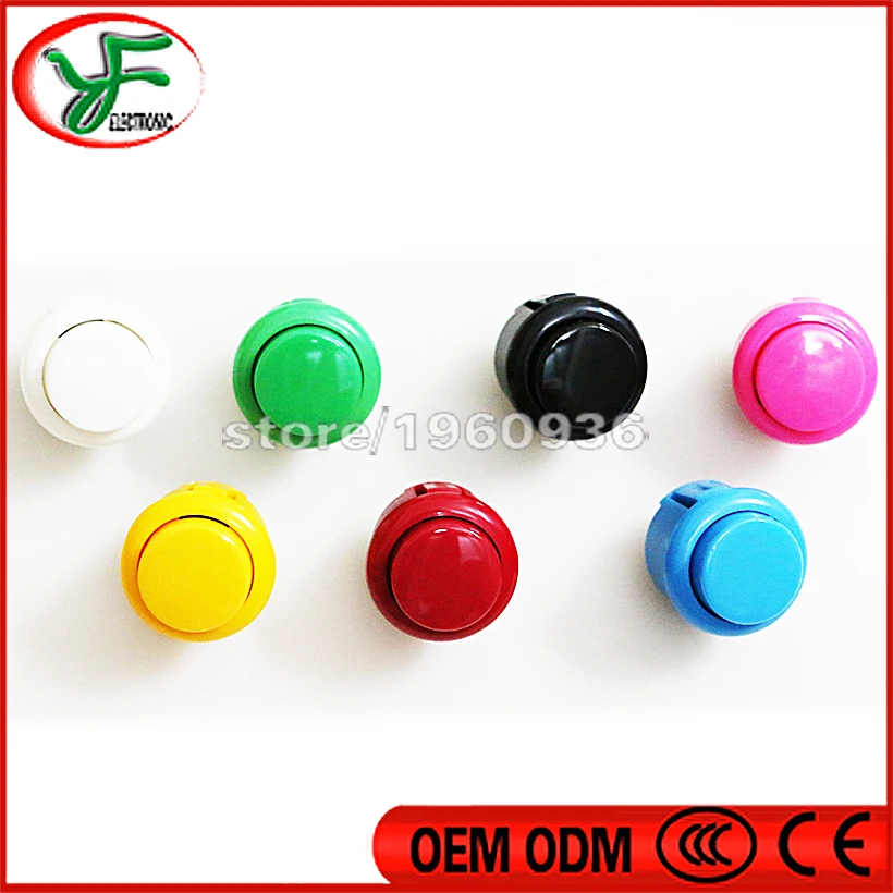 

20PCS Free Shipping 24mm Round Arcade Push Button plastic switch button Perfect Replace SANWA OBSF-24 OBSN-24 OBSC-24 Button