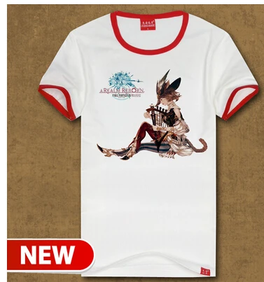 Men's T-shirt in the summer fashion game final fantasy 14 FF14 sing a poet Cotton t-shirts with short sleeves |