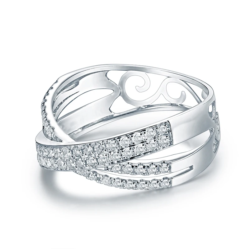 Кольцо LANMI с бриллиантами для влюбленных роскошное и прозрачное кольцо