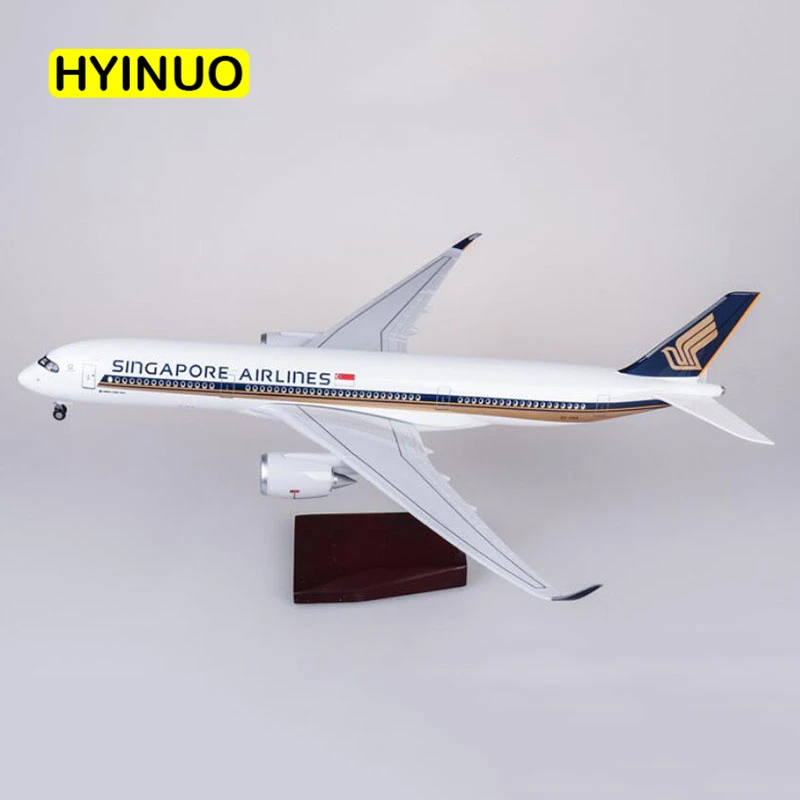 47 см 1/142 масштаб самолета Airbus A350 сингапурская модель W светильник литье под