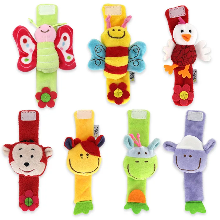 

New Arrive Baby Hand Bells Plush Toy Animal Designs Rattle Newbron Gift Free Shipping BF53
