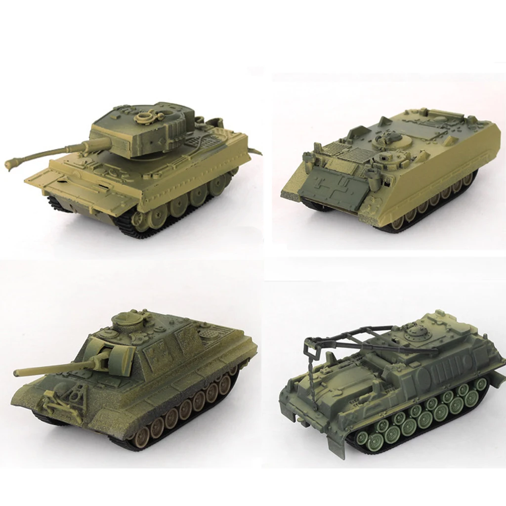 4D 8 шт./лот модельные танки мировая война 1:72 пластиковые игрушки сборочные сделай