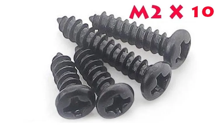 2000 шт. M2 * 10 M2X10 BK винт с крестовой головкой Самонарезающий потайной электронный |