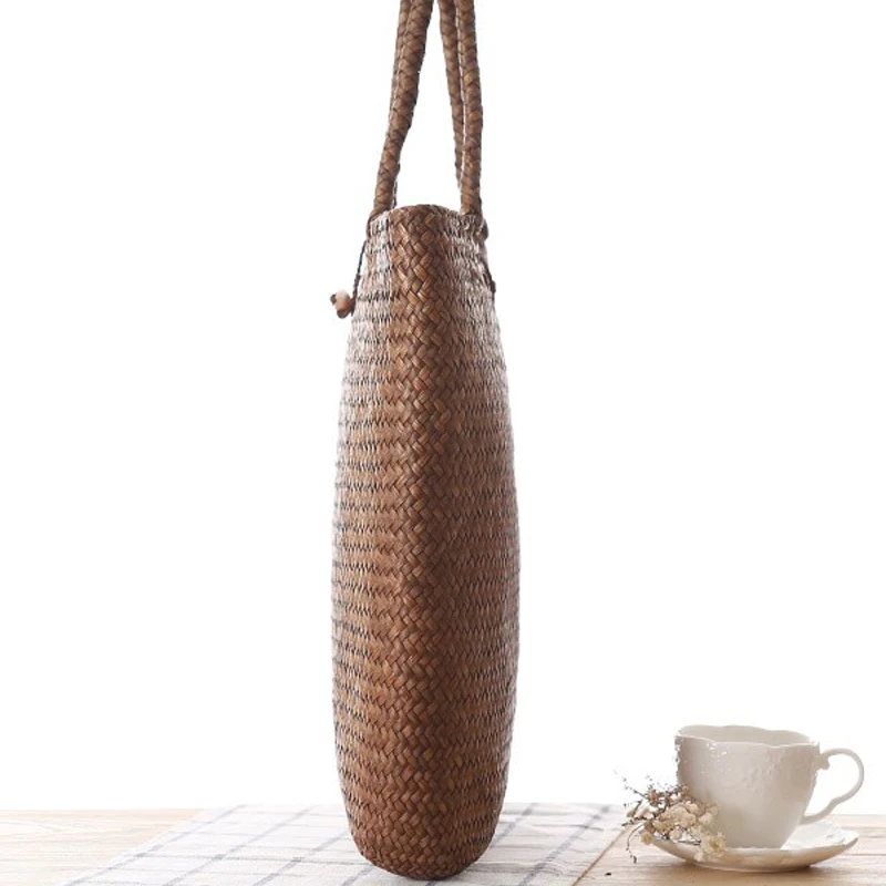 Kissyenia Women Straw Knitted Beach Bags Bohemia Bali Handmade Wicker Woven Summer Tote Rattan Shoulder KS1212 | Багаж и сумки