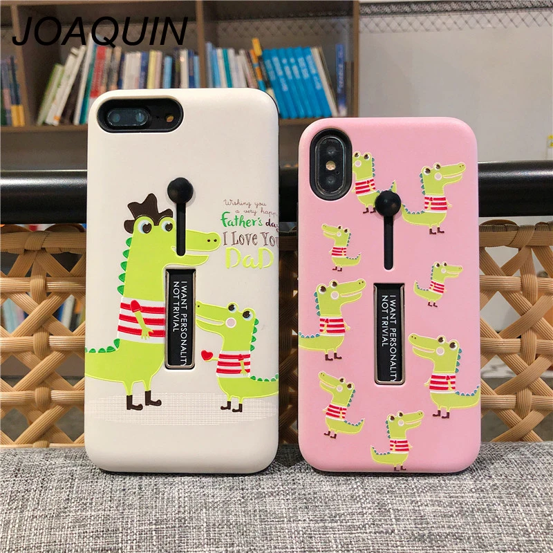 Чехол-подставка с кольцом для Apple iPhone 8 силиконовый чехол мультяшным динозавром X