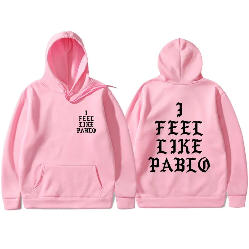 Весна, Kanye West, толстовки с капюшоном I FEEL LIKE PABLO, толстовки с капюшоном для мужчин в стиле хип-хоп, для влюбленных, уличная одежда, красные, с буквенным принтом, черные толстовки с капюшоном - Цвет: pink 2