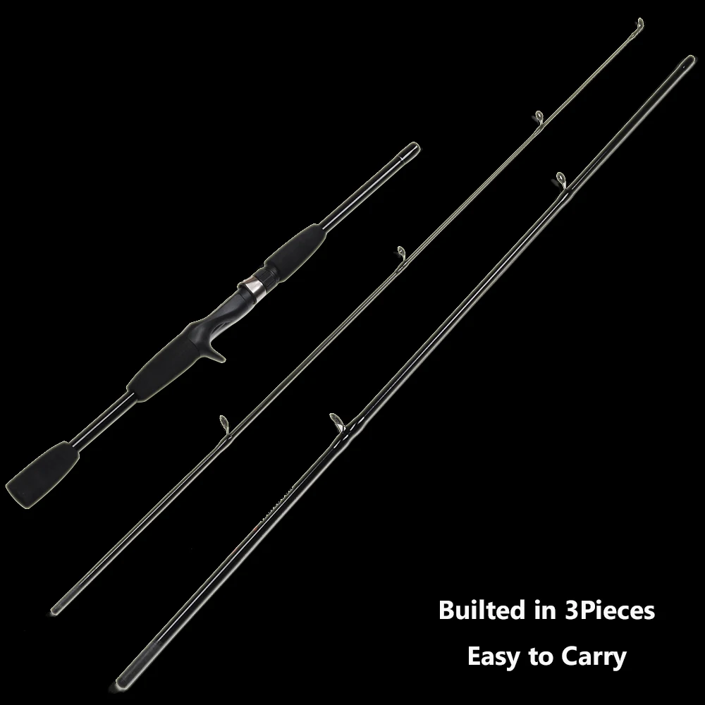 Fishing Rod 2.1M / 6.9FT 3 Sections Spinning Casting Lure Pole Power M EVA Handle | Спорт и развлечения
