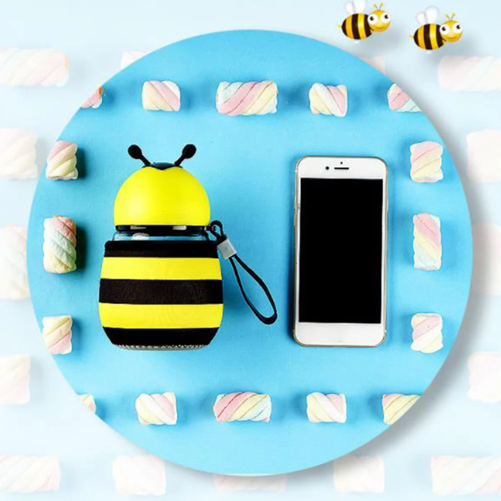 Новинка 300 мл мультяшная пчела божья коровка бутылка для воды стеклянный детский