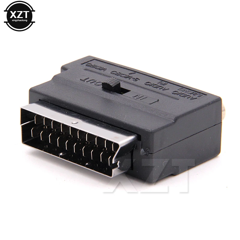 Высококачественный 1 шт. RGB Scart для композитных RCA S Video AV ТВ аудио адаптер