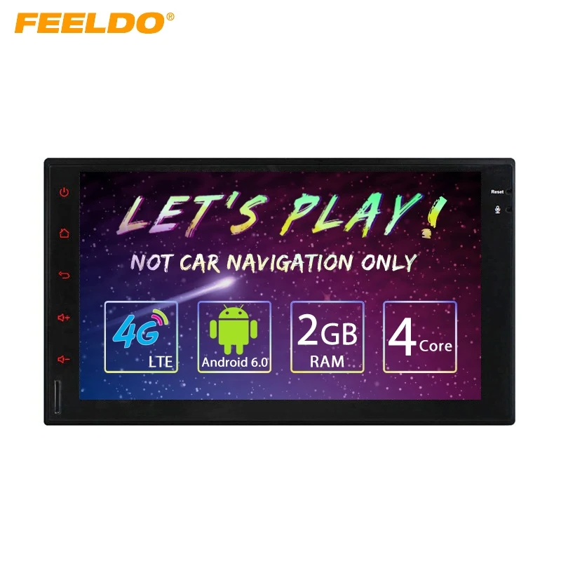 FEELDO 7 дюймовый Android 6 0 (64 бит) четырехъядерный/DDR3 2G/16G/4G LTE автомобильный медиаплеер
