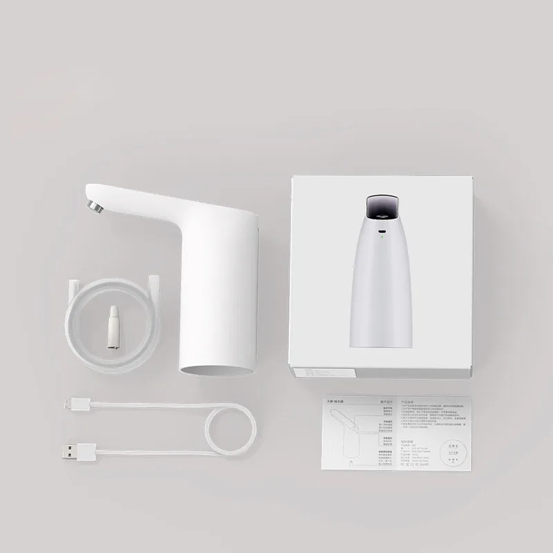 white Xiaomi автоматический USB мини сенсорный выключатель водяной насос беспроводной Перезаряжаемый Электрический диспенсер водяной насос с USB кабелем - Цвет: white