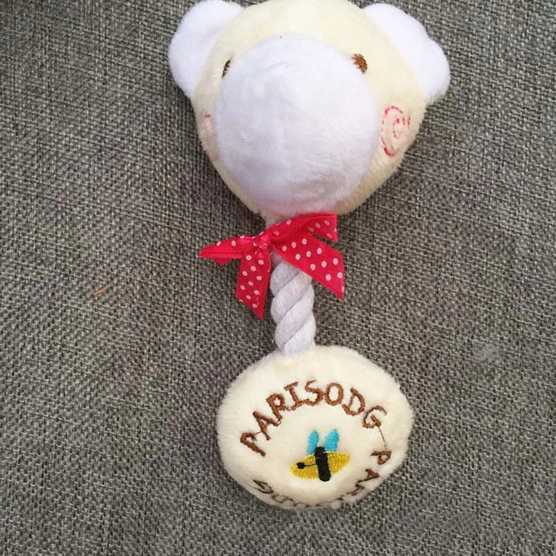 1 Pcs Lovely Elephant Bear Cow Pet Dog Toys High Quality Strong Durable Soft Fleece Squeak Toy for Small Puppy Chew Dolls10A | Дом и сад